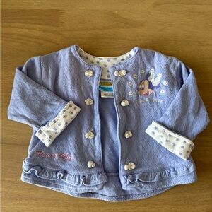 Vintage fishnet babies Lavender Jacket/cardigan with embroidered Minnie Mouse